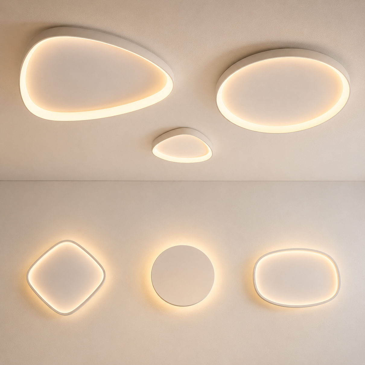 Linha de plafons e lumin&aacute;rias decorativas Opus LED